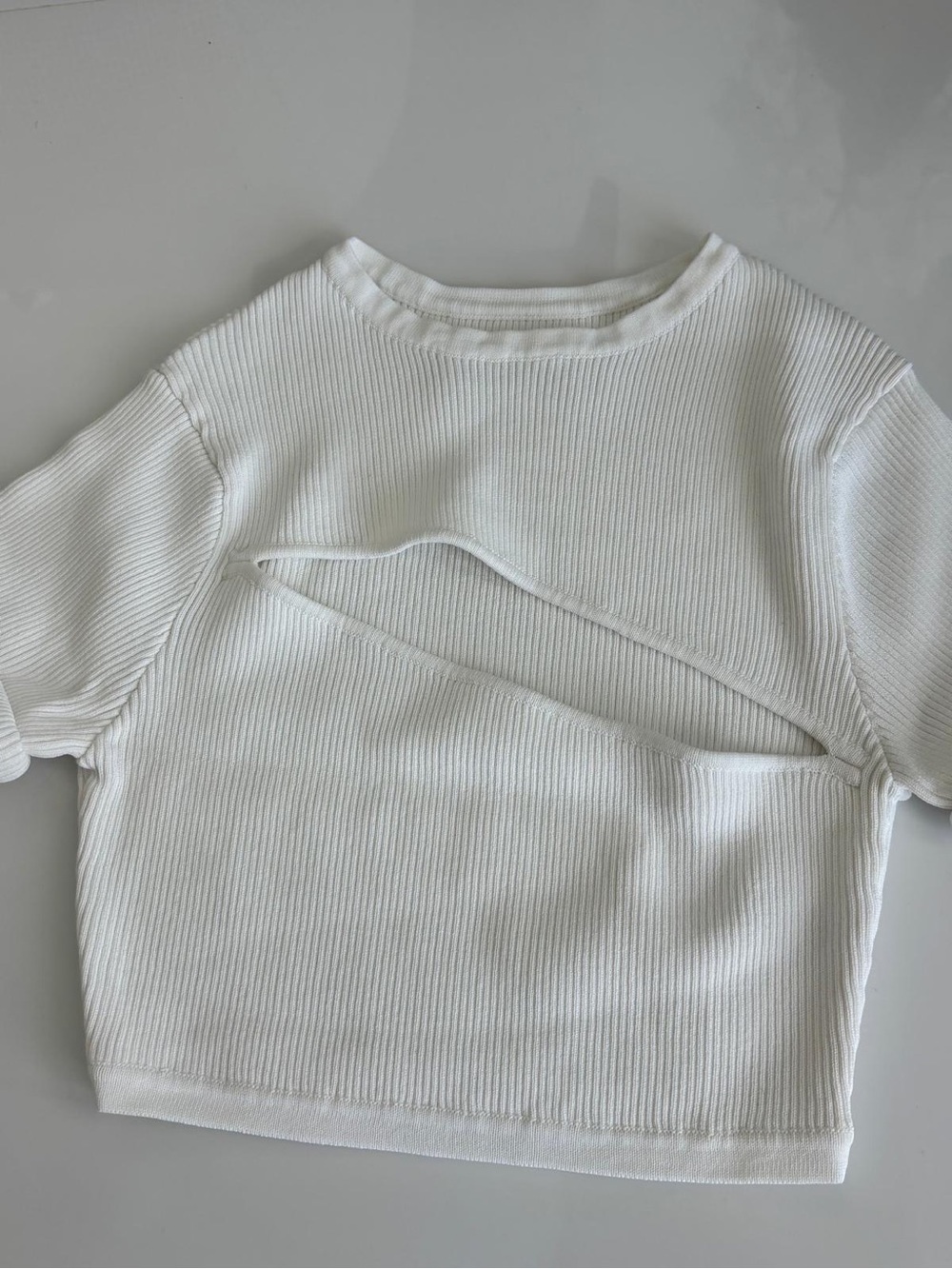 Christopher Esber White Ribbed Two-Piece Maxi Set - Picture 3 of 4
